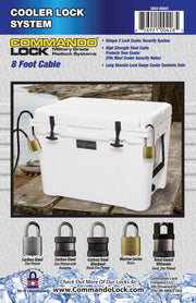 Commando | Cooler Cable Locks | 2 Blackout PadLocks (KA) | Heavy Duty