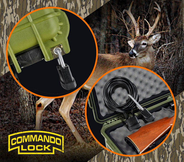 Commando Lock Outdoor Padlocks, Cable Lock, Case Lock, Carbon Steel Lock, Blackout, Peacemaker 
