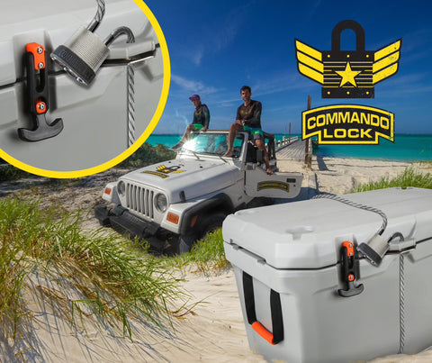 Commando | Cooler Cable Locks | 2 Blackout PadLocks (KA) | Heavy Duty