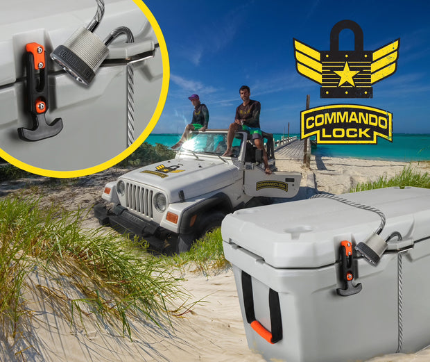 Commando | Cooler Cable Locks | 2 Blackout PadLocks (KA) | Heavy Duty