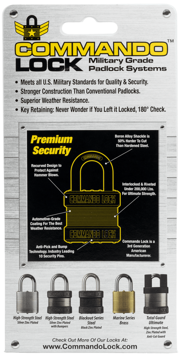 Commando Lock | Heavy Duty Padlock | Military-Grade Weatherproof Commando Lock 
