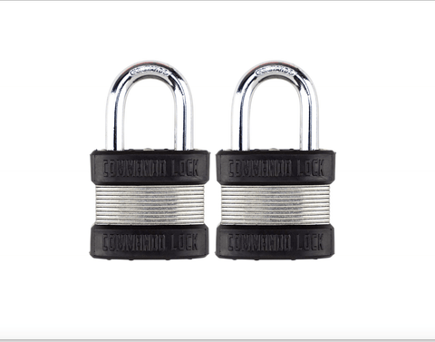 Commando Lock Heavy Duty Padlock | 2 Bumper High Security | Military-Grade Commando Lock 2 PACK KEYED ALIKE 