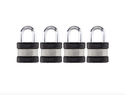 Commando Lock Heavy Duty Padlock | 2 Bumper High Security | Military-Grade Commando Lock 4 PACK KEYED ALIKE 