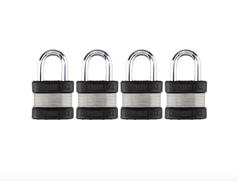 Commando Lock Heavy Duty Padlock | 2 Bumper High Security | Military-Grade Commando Lock 4 PACK KEYED ALIKE 
