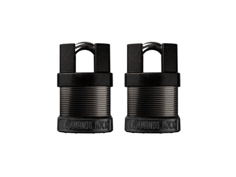 Commando Lock | Total Guard Cut Proof | iCHANGE Shrouded Padlock Commando Lock 2 PACK KEYED ALIKE 