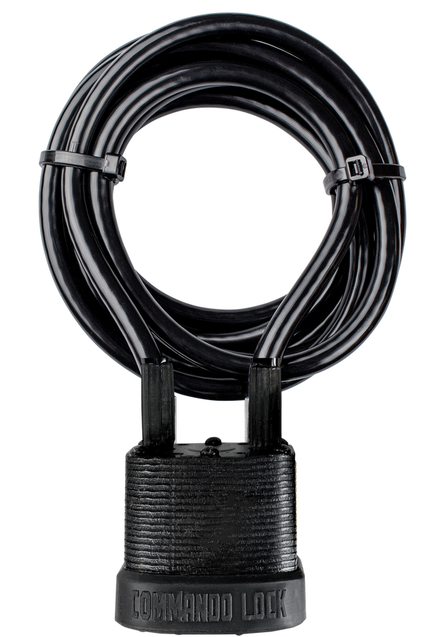 Commando | Cable Bike Lock Steel | Military-Grade | 8 Ft. Cable