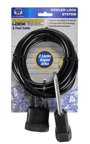 Commando | Cooler Cable Locks | 2 Blackout PadLocks (KA) | Heavy Duty